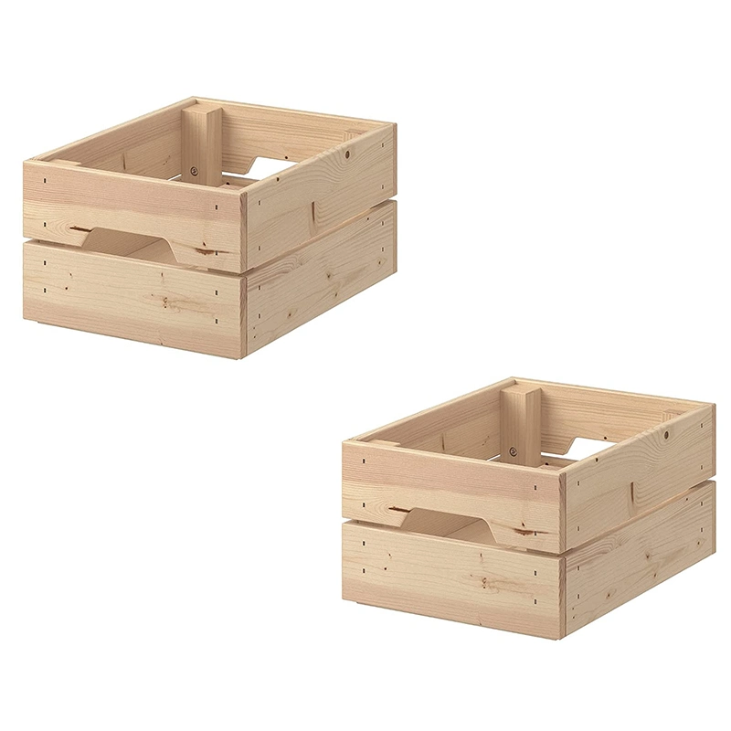 Wooden Crate Small Box for Home Office Storage Organization