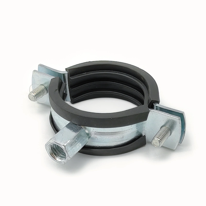 EPDM Pipe Clamp with Rubber Lined Split Two Screw