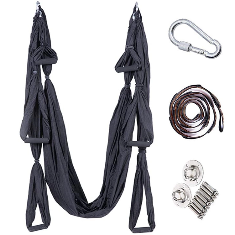 New OEM Private Label Manufacturing Aerial Yoga Swing with Ceiling Mounting Kit Daisy Chain