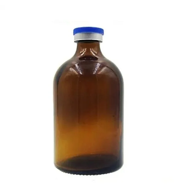 Pharmaceutical Moulded Glass Bottle Injection 50ml Amber for Antibiotics