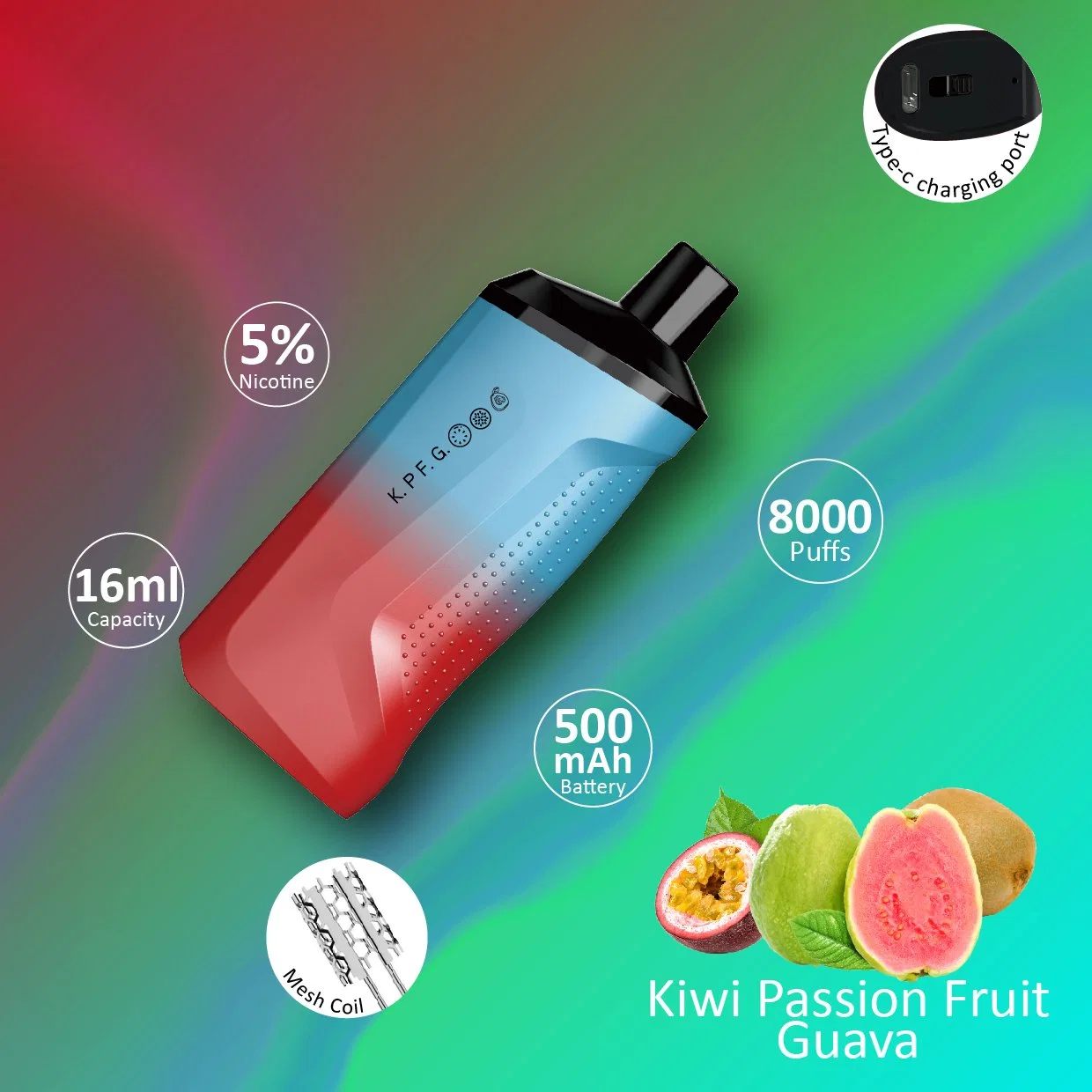 Wholesale/Supplier Disposable/Chargeable Vape OEM Fog Bar Wp8000 Puffs Vape Pod 15 Flavors 500 mAh Rechargeable Electronic Cigarette Bar