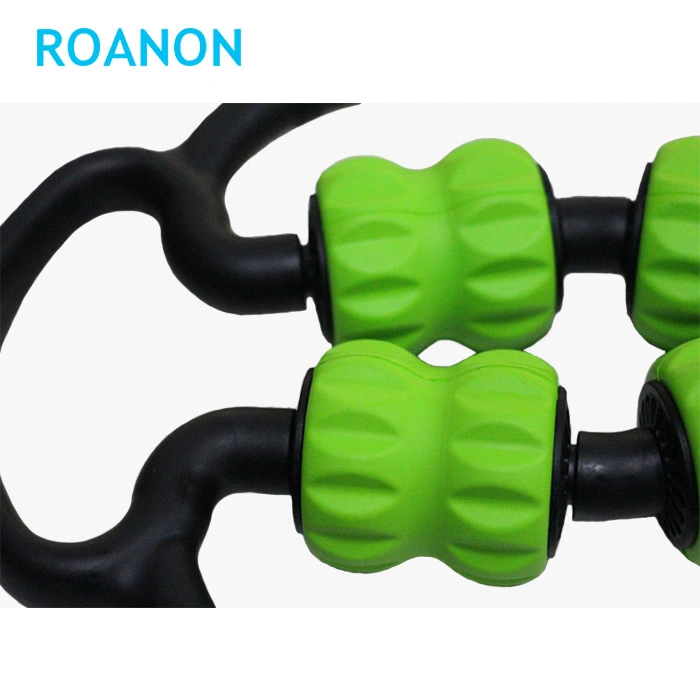 4 Rollen Annular Muscle Massage Roller Arm Beinausschnitt Entspannen Fitness Gym Yoga Sport Bein Relaxer Body Massage Roller