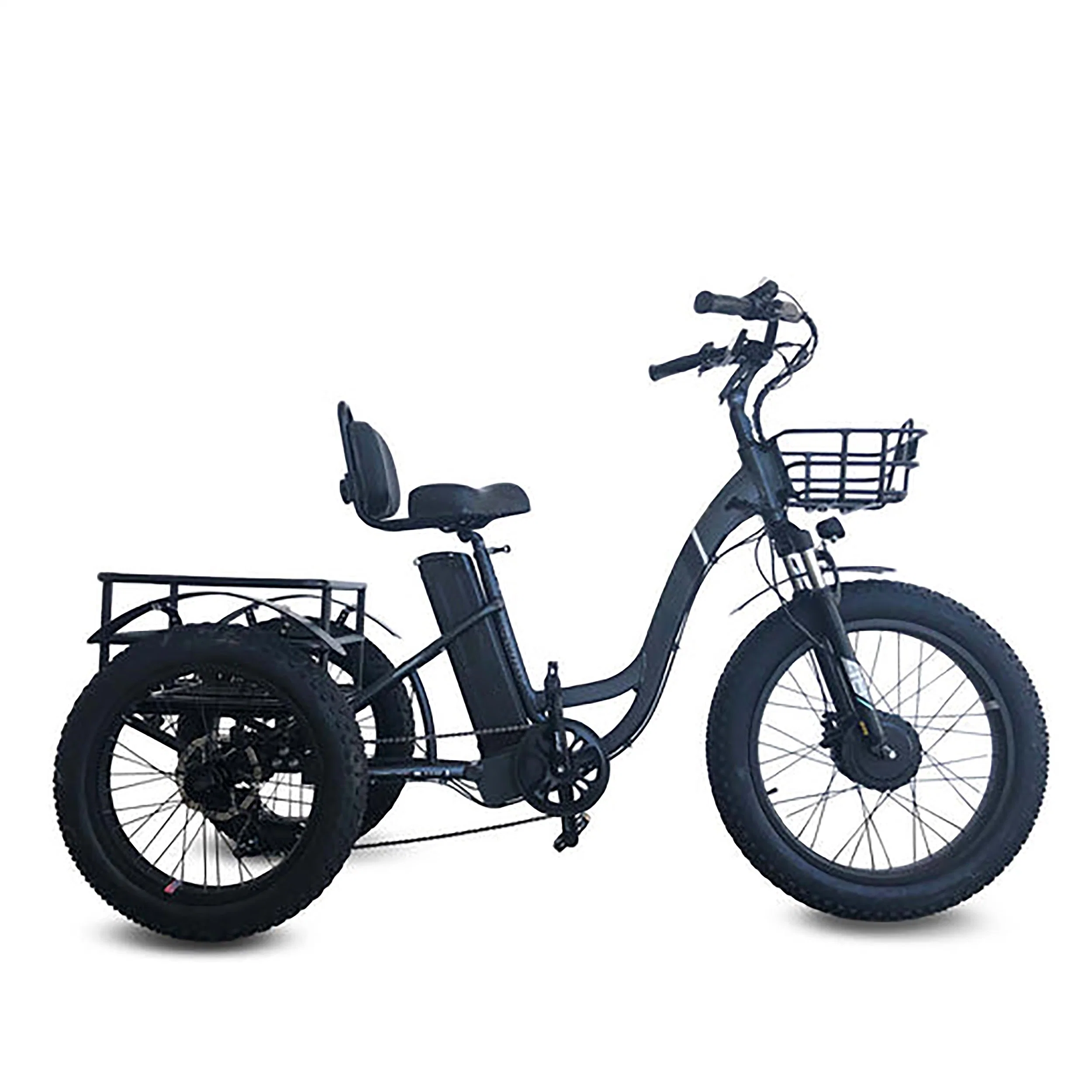 48V 500W Brushless Electric Tricycle Mini Folding Electric Trike Three Wheel MID Motor Cycle Small Tire City Cargo E Trike