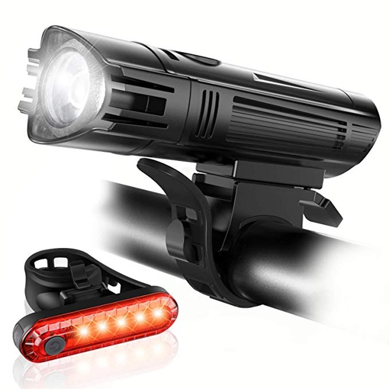 USB Rechargeable Bicycle Front Tail Light LED Safety Warning Light for Bicycle