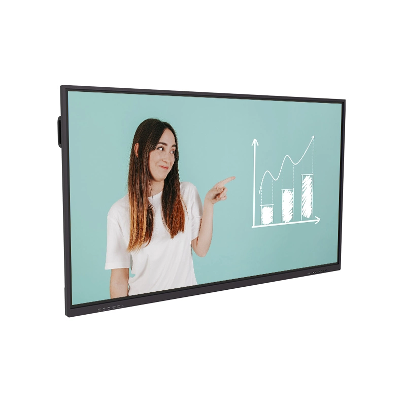 All in One 75 Inch HD Display Electronic Interactive Whiteboard Digital Flat Panel with Stand