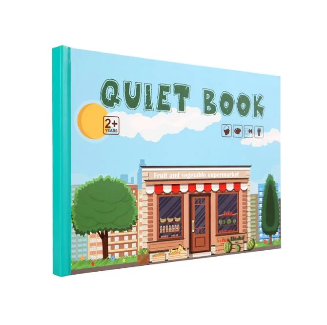 Custom Quiet Book Children Learing Book 3D Book Toy Kids Puzzle Book with Magic Tape Sticker