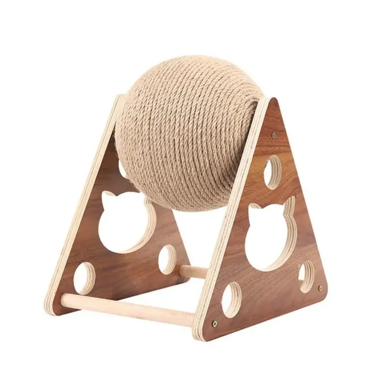 Wholesale Eco-Friendly Pet Toy Grinding Claw Sisal Hemp Wear-Resistant Cat Toys Cat Scratching Board Ball