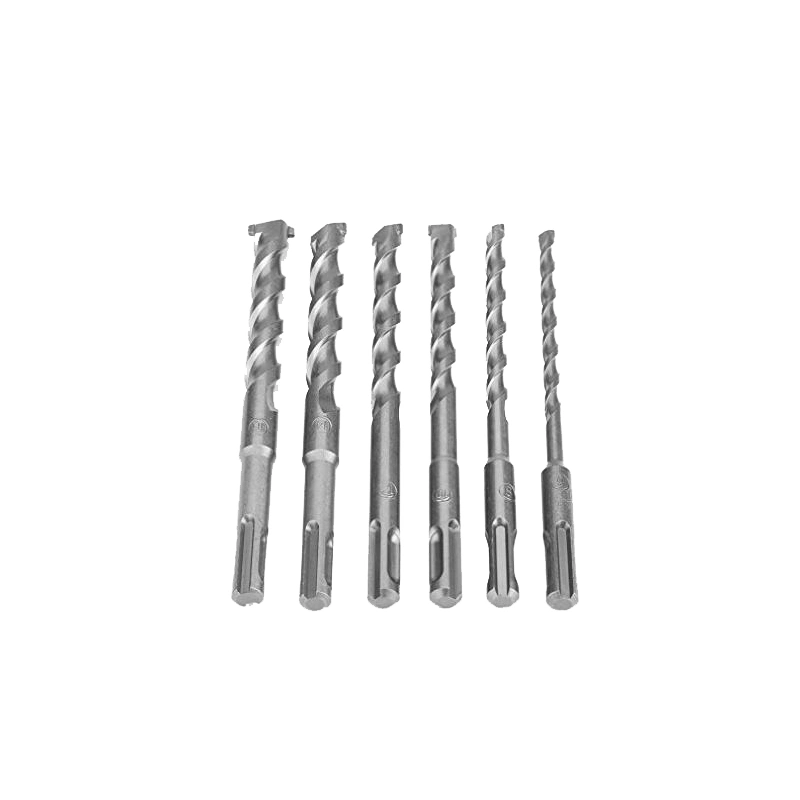 Electric Rotary Hammer Concrete Drill Bit Set, Chrome Steel Straight Shank Drilling Tool