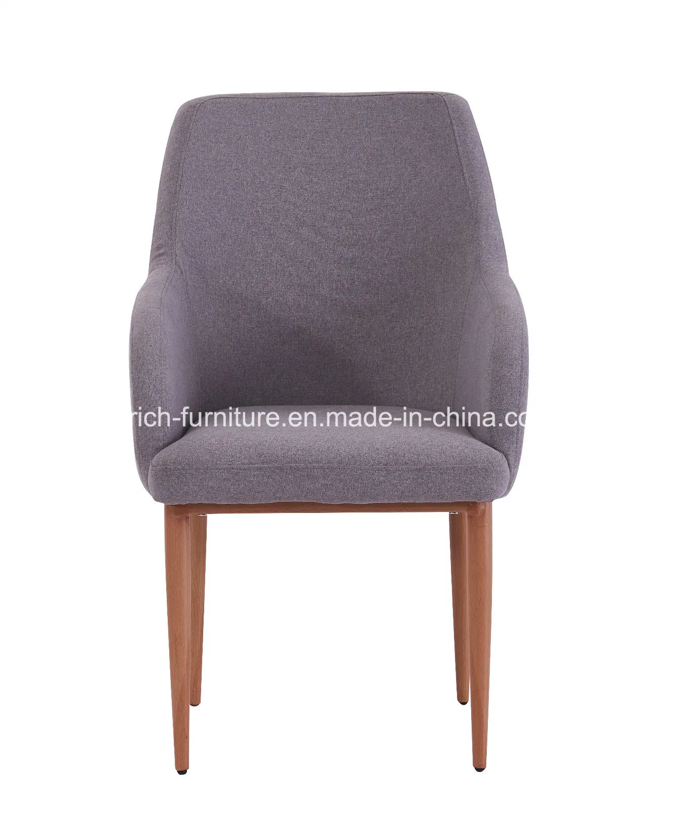 Fabric Upholstery Solid Wood Legs Occasional Chair