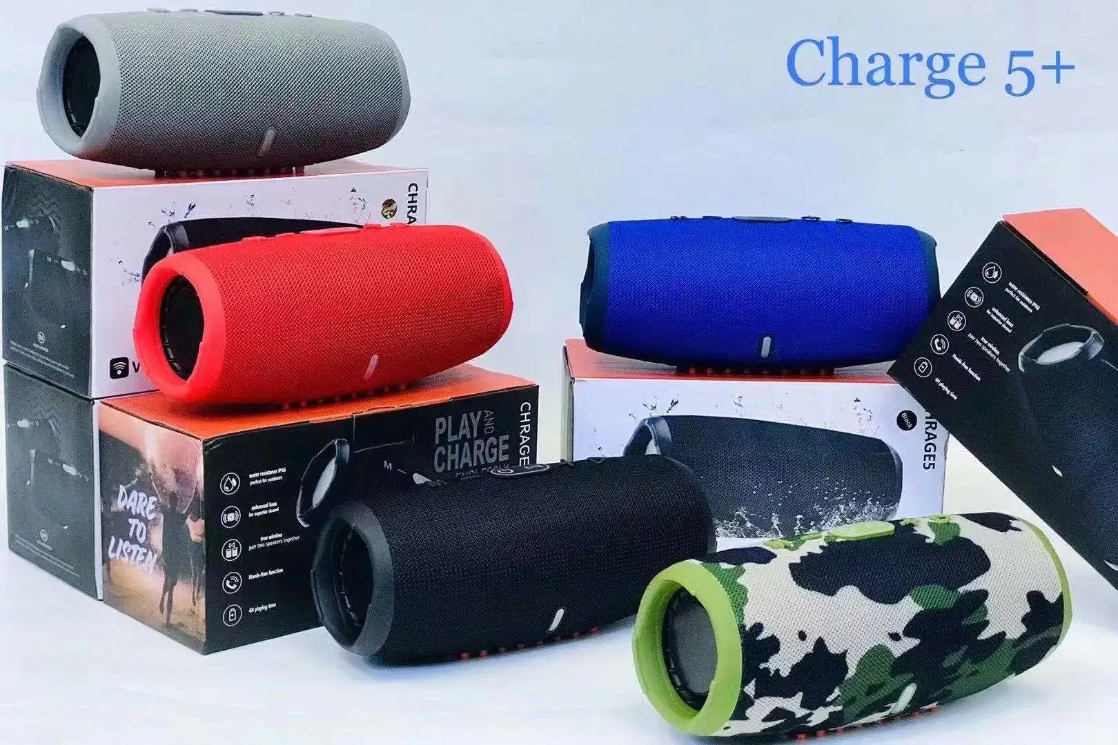 Charger5+ Hot Vente de petites Mini pour caisson de basses de plein air enceinte sans fil d'accueil pour téléphone Mobile PC Chargez 5 caisson d'enceinte