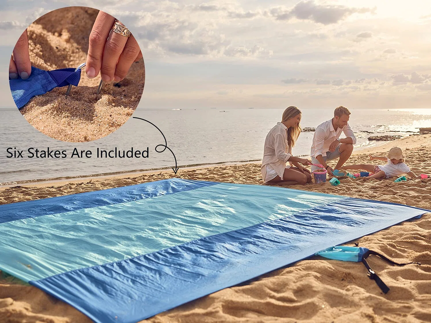 Beach Blanket Sand Free Mat Quick Drying Lightweight & Durable Mat