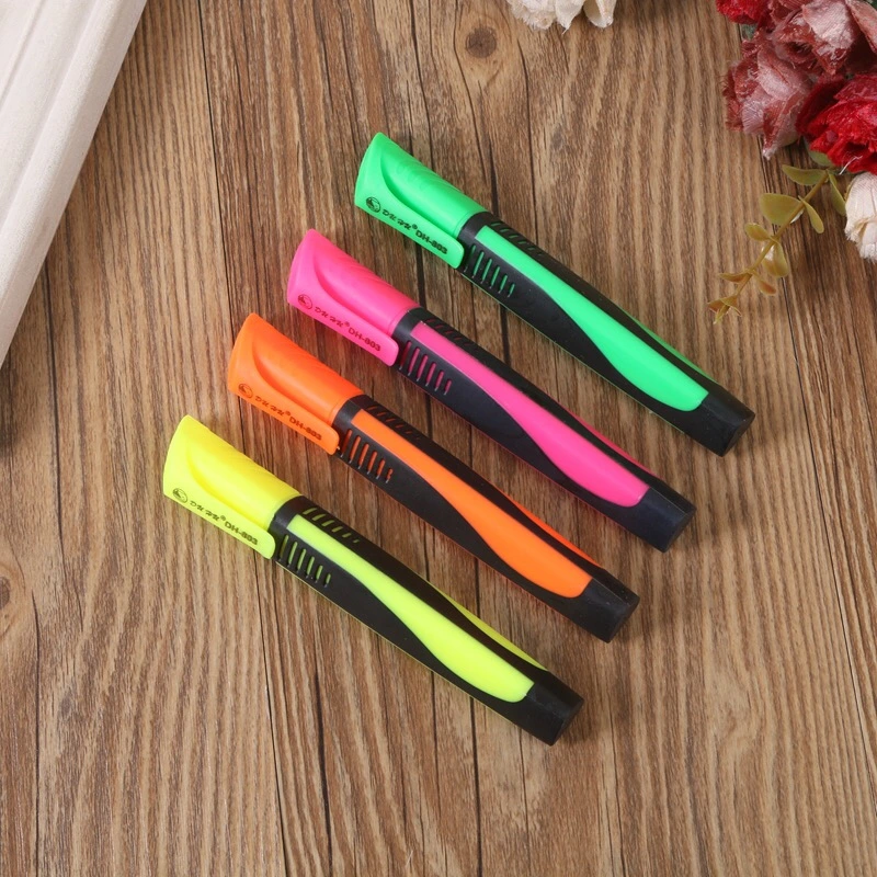 Triangle Barrel Highlighter Pen Multi Color Stationery Fluorescent Marker