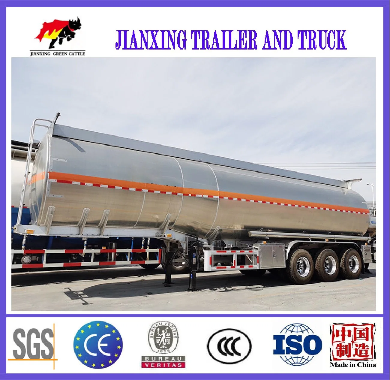 Storage Oil Liquid Fuel Gasoline LPG 50m3 60m3 Semi Tanker Trailer