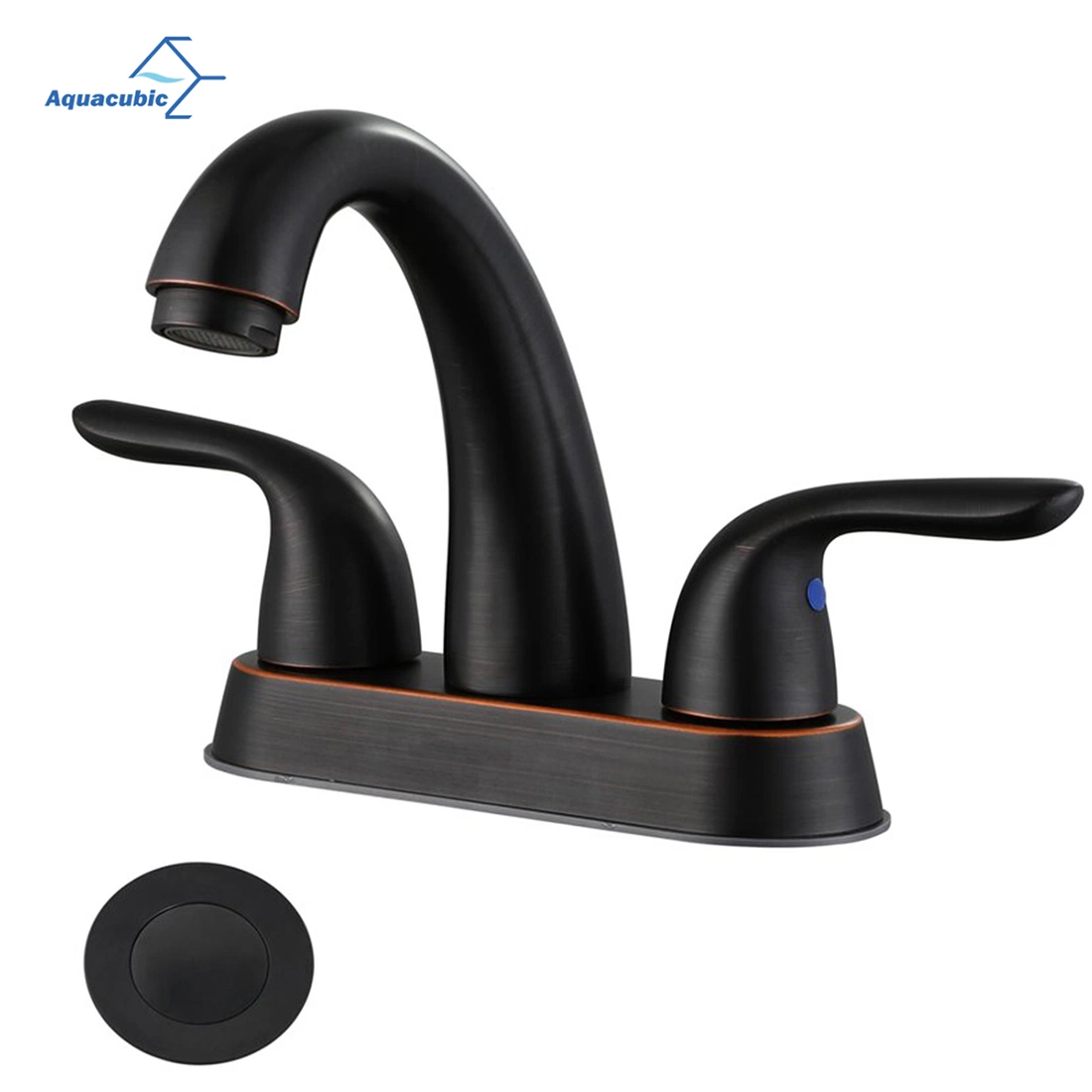 Aquacubic Lead Free Cupc 4" Centerset Deck Mounted Lavatory Basin Taps Faucet Bathroom Basin Mixer