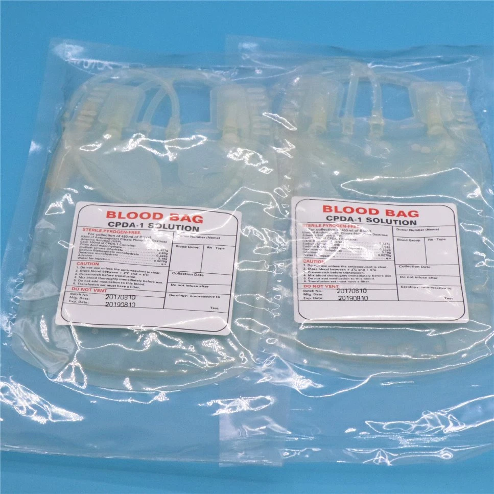 Medical 450ml Single Cpda-1 Blood Collection Transfusion Bag