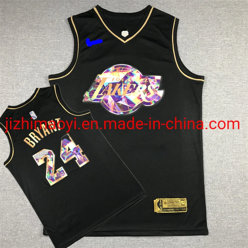 Großhandel/Lieferant Dropshipping Günstige N-B-A Diamond Edition Black Golden Jersey Swingman