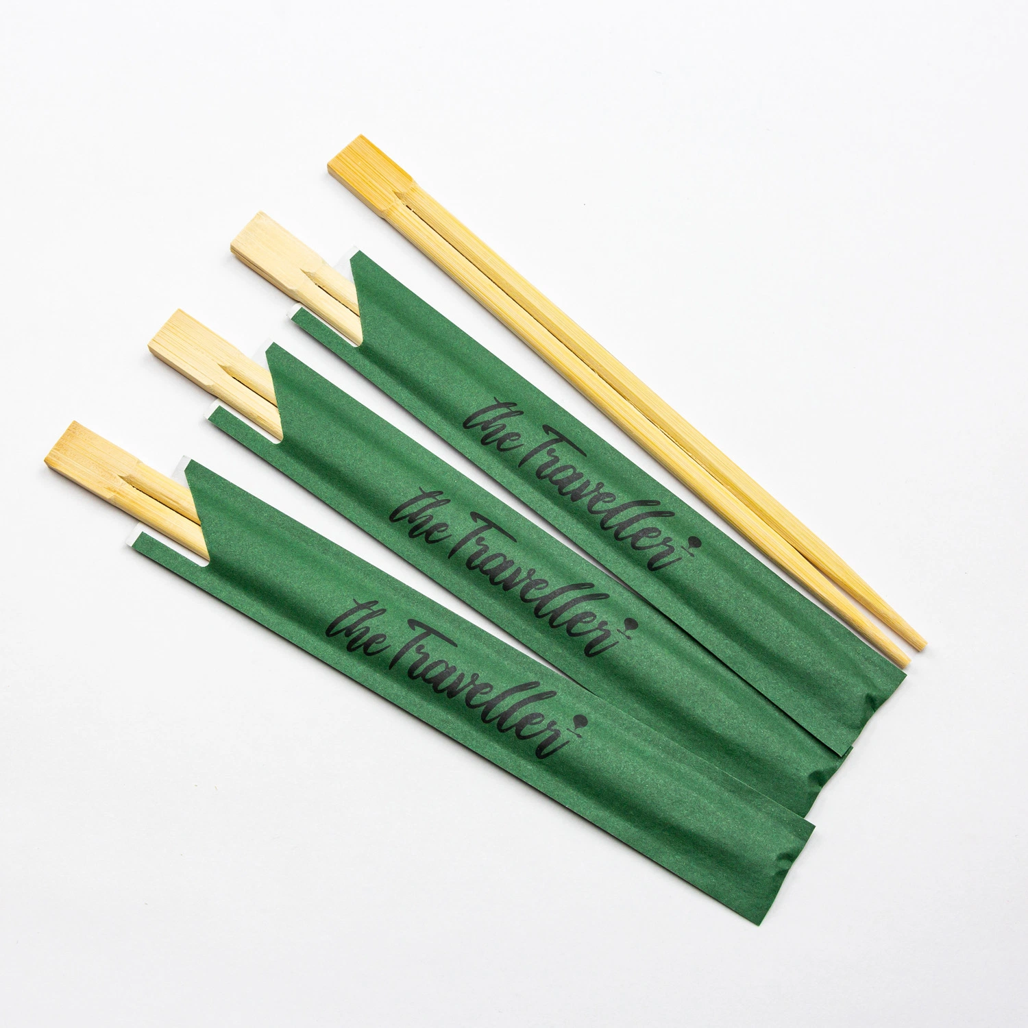 Disposable Bamboo Chopsticks with Color Printing Paper Cover