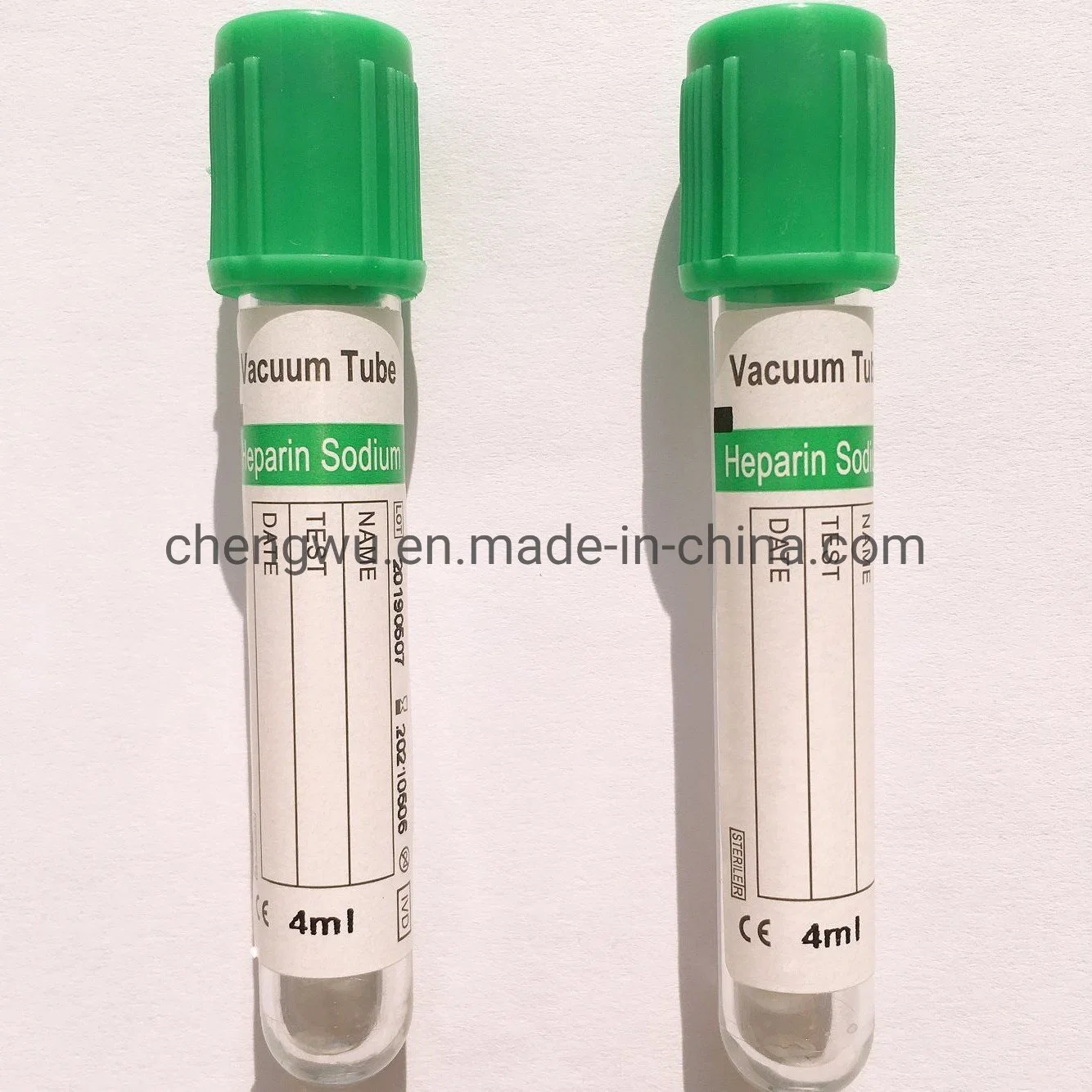 Medical Green vacuum Micro Blood Collection Lithium Sodium Heparin Tube