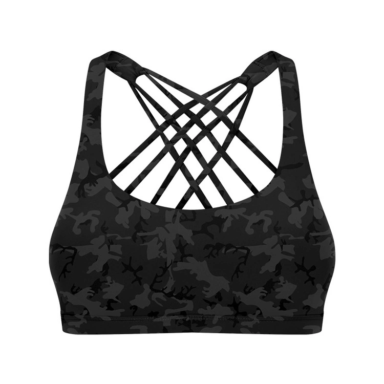 New Style Sexy Multi Strap Cross Back Yoga Underwear Women Shockproof Running Sports Yoga Bra