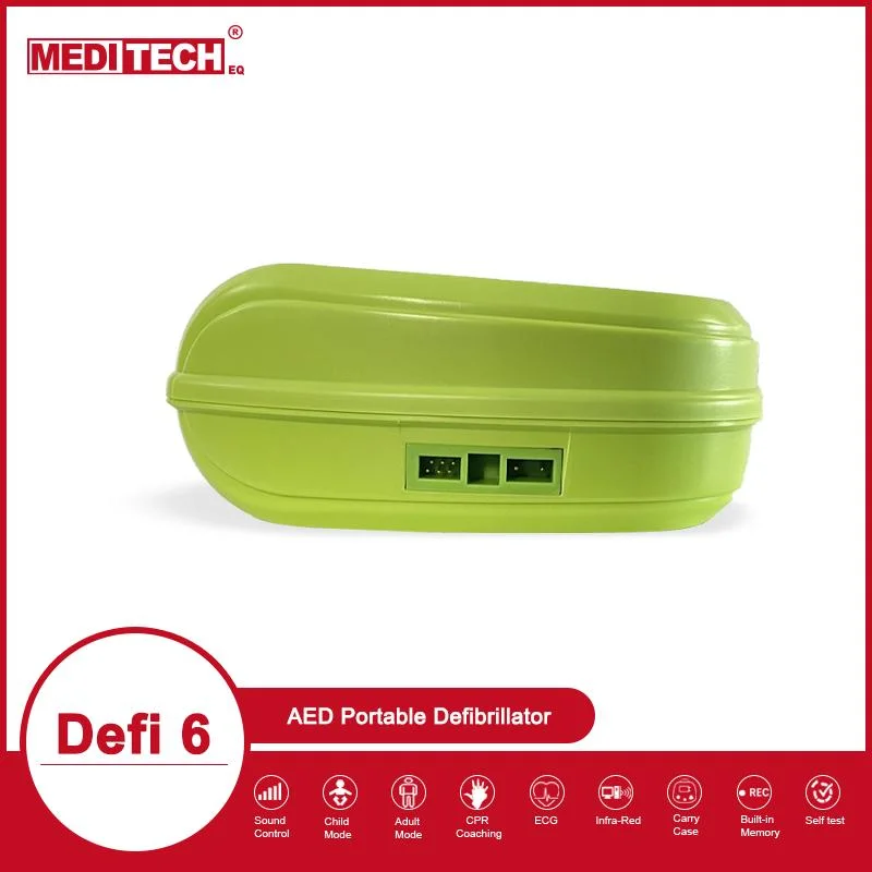 Definição Meditech6 desfibrilador externo automático disponível em várias línguas, dea portátil que pode ser equipado em casa em locais públicos ou em hospitais.