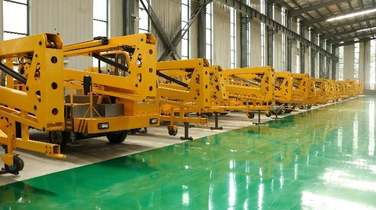 18m Hydraulic Diesel Engine Boom Lift Trailer Cherry Picker