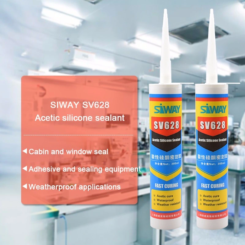 Fast Cure Acetic Glass Silicone Sealant Glue with Good Quality