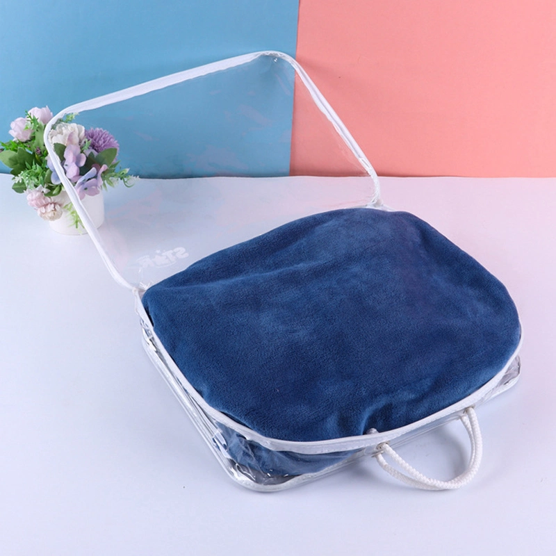 Custom Transparent Plastic PVC Zipper Bedding Pillow Quilt Bag with Handle