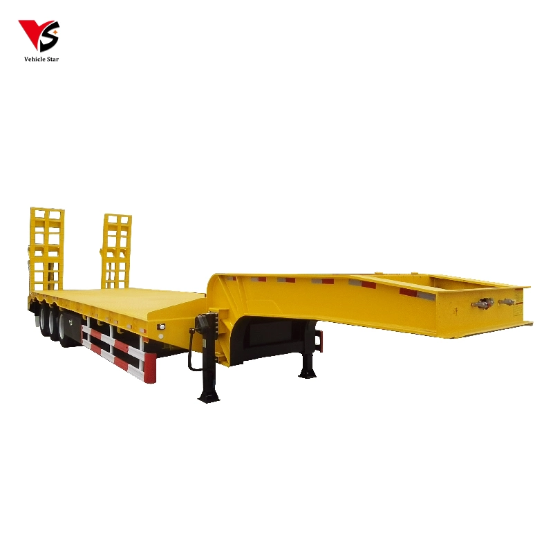 3 ejes el cuello de cisne Lowbed Lowboy Drop Deck Dolly remolque