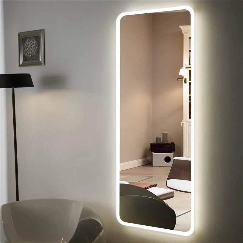 Wall Full Mirror Hotel Bathroom LED Full Length Mirror with Light