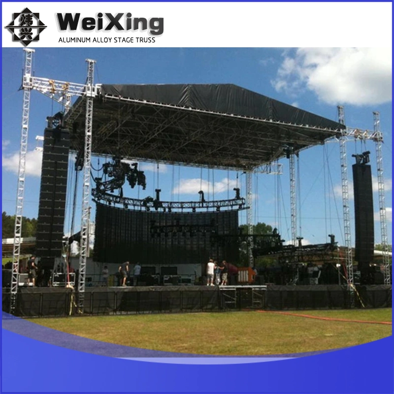 52X33X33FT, Audio System Line Array Stage Truss Eventos Aluminum Used Stock Aluminium Stage Truss for Sale Outdoor Event Stage Equipment Truss System