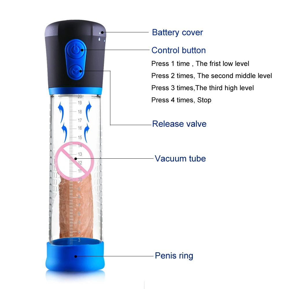 Los juguetes sexuales Masturbator masculina Pene extensor de pene eléctrico potenciador de la ampliación de la bomba de vacío