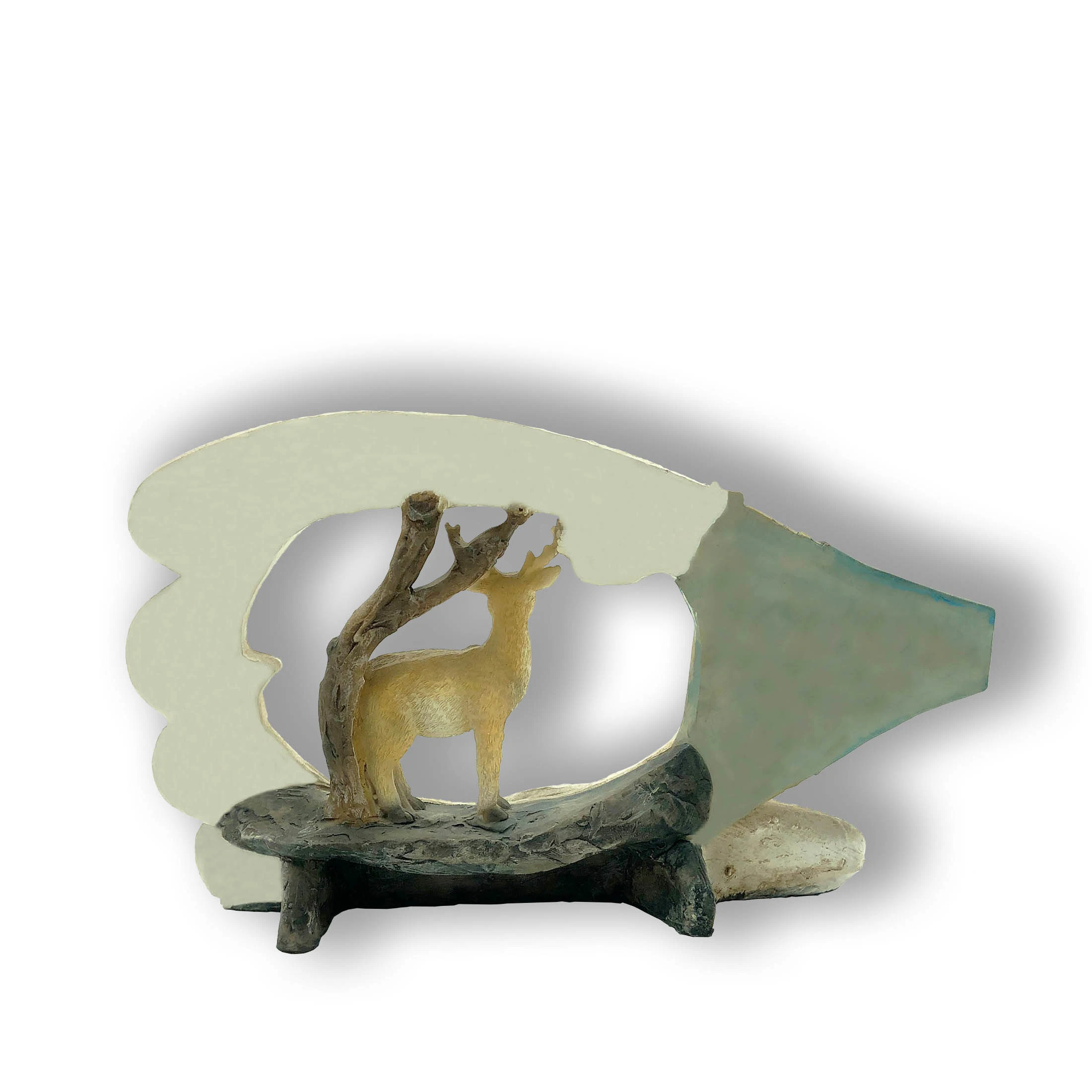 Souvenir ou décoration de statue de cerf en résine de table de haute qualité Élément