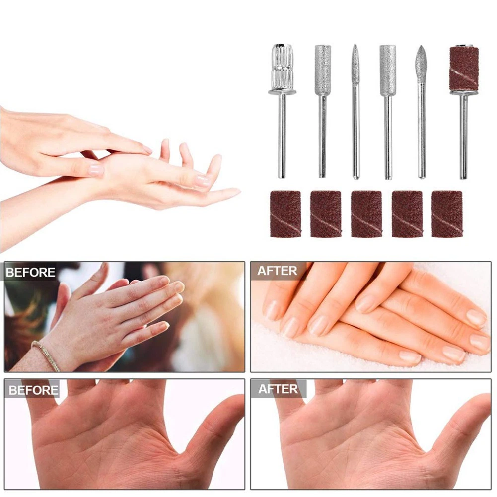 Clavo de taladradora eléctrica portátil Kit de Manicura Máquina Nail Art Pen pedicura lima de uñas Set