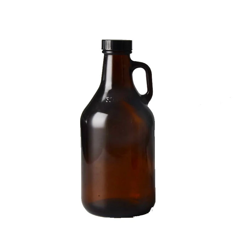 2 litro de cerveja de vidro de armazenagem seladas Âmbar Growler garrafa de vinho da Califórnia