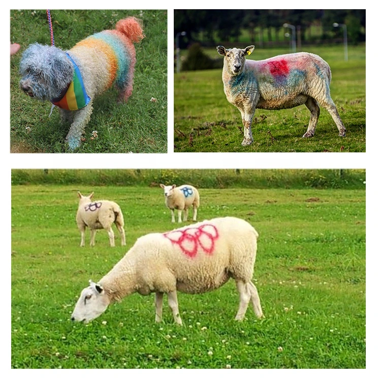 Aerosol Livestock Marking Paint Red Blue Green Marker Spray for Pig Sheep Cattle Livestock