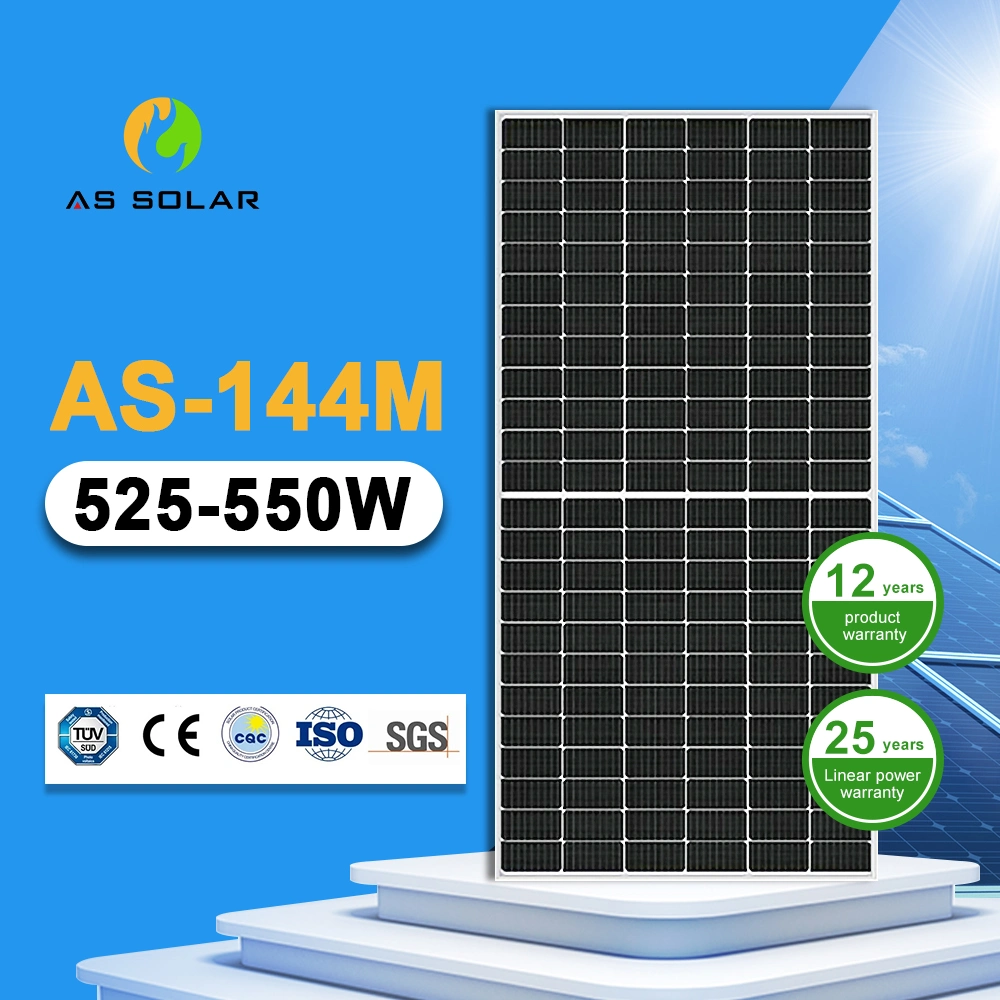 Longi/Ja/Jinko/Trina/Canadian/as Solar Mono Monocrystalline PV Poly Photovoltaic 144 Half Cells Solar Panel 550 Watt 540W 545W 550W 555W