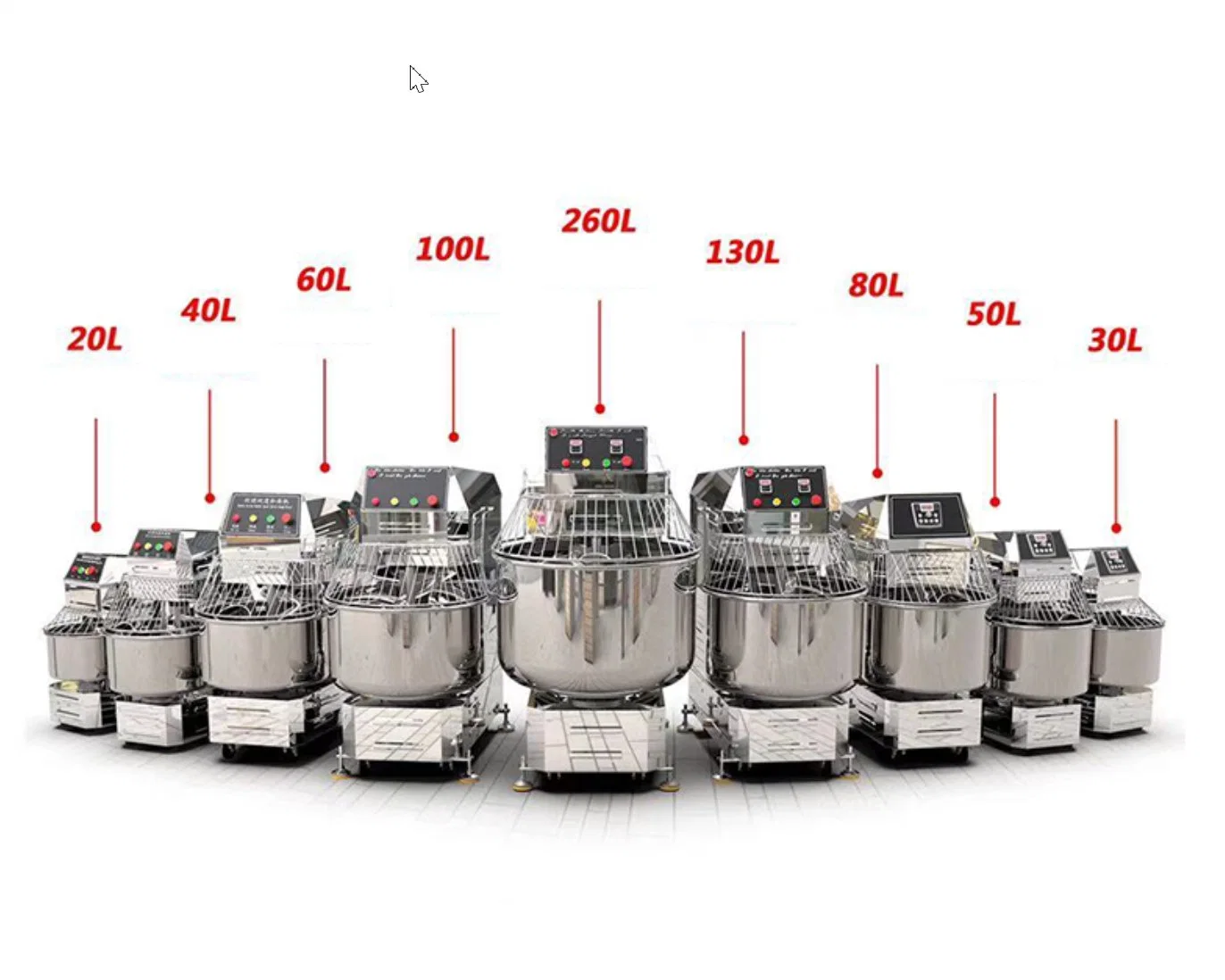 Knetmaschine 50kg Teigmischer 100kg Teigmischer Küche Ausrüstung