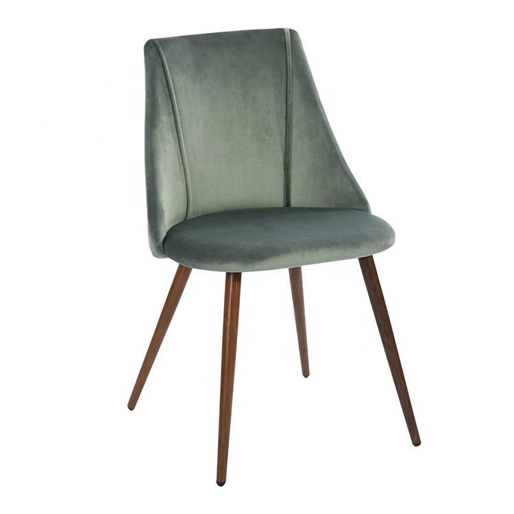 Luxury Design Metal Legs Velvet Hotel Leisure Dining Chair