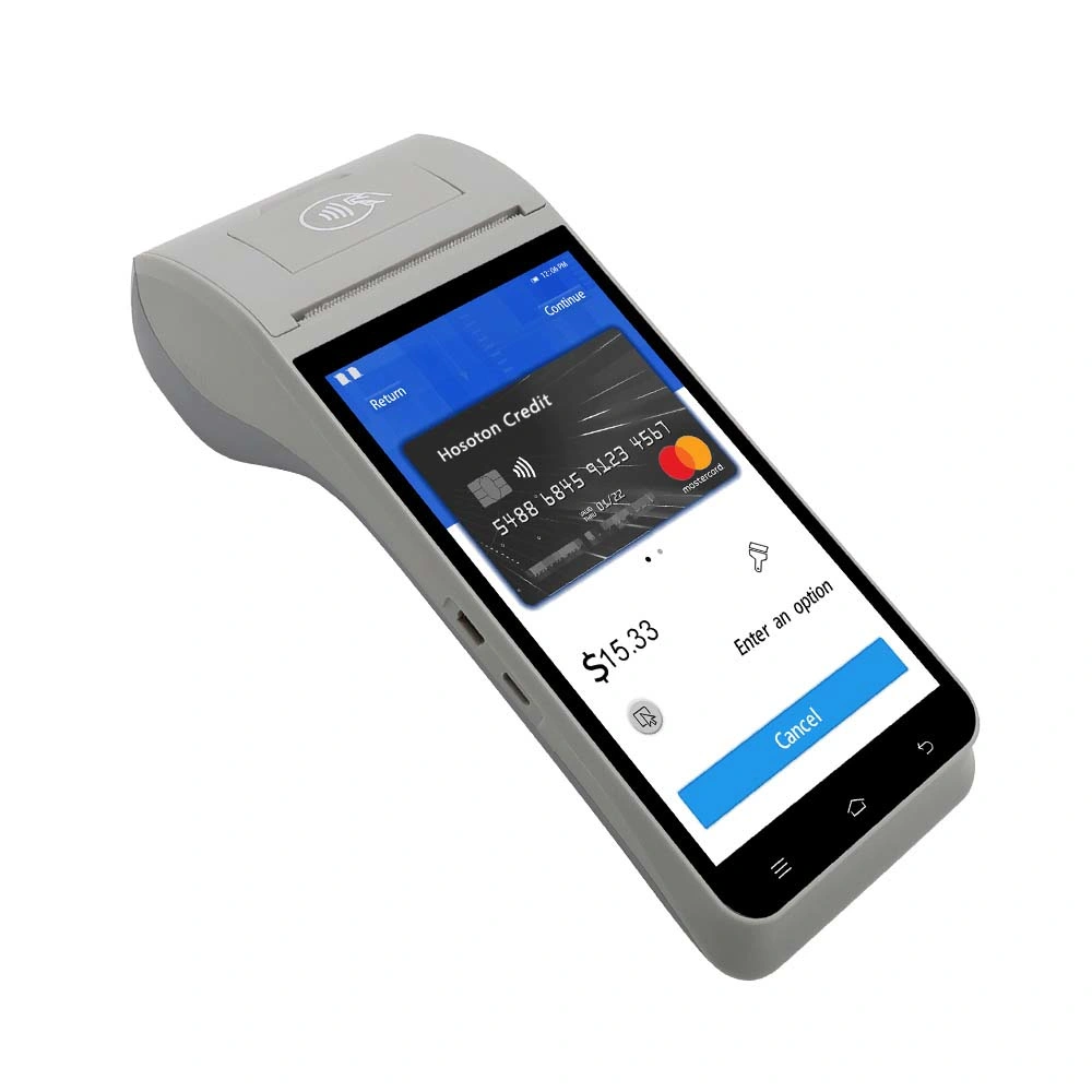 نقطة مطعم الجهاز الطرفي POS المحمولة باليد NFC 4G Network POS من أوكازيون نظام Android 11 POS Z91