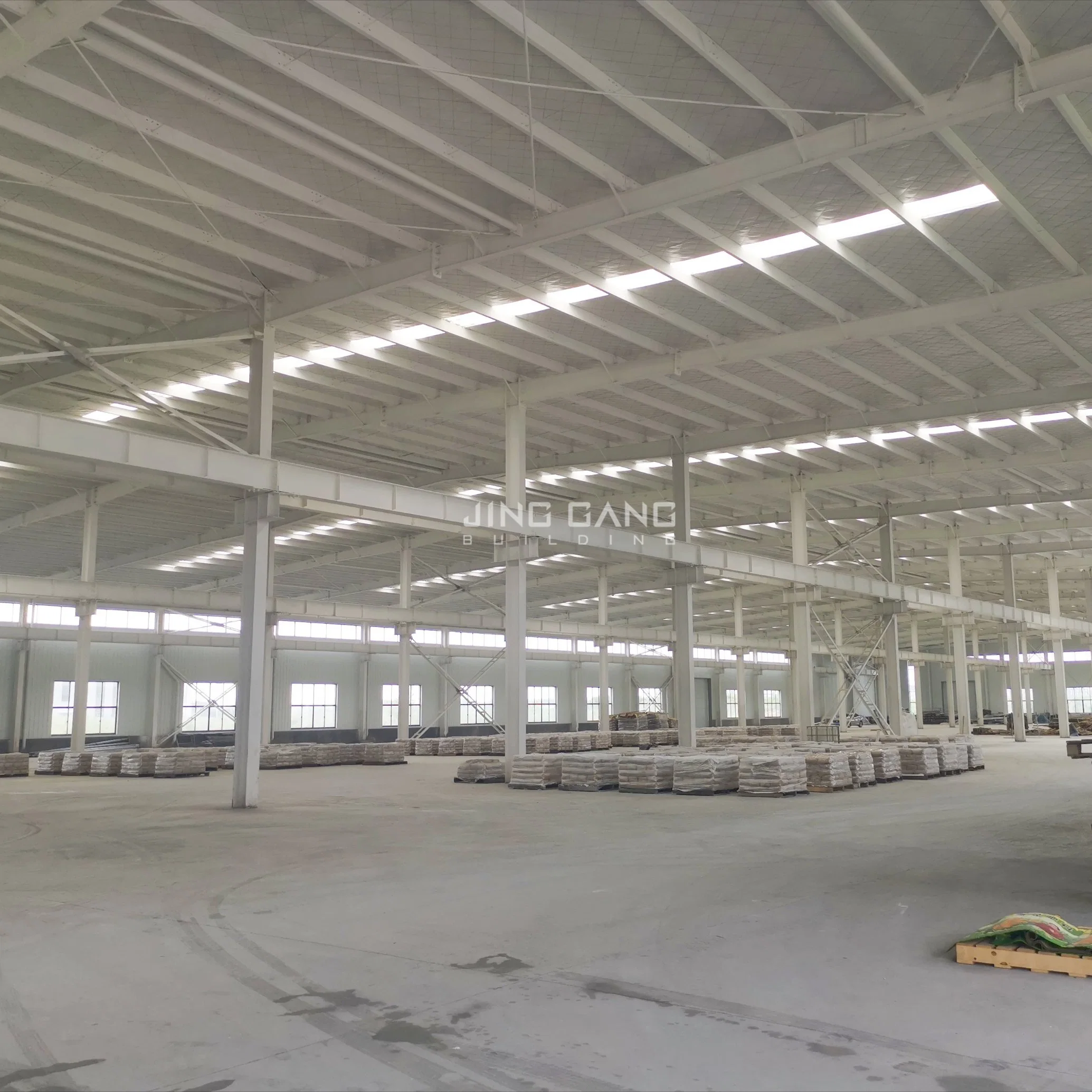 Sección H T235 T355 Estructura de acero galvanizado de almacenamiento Metalconstruction galpón Taller de almacén