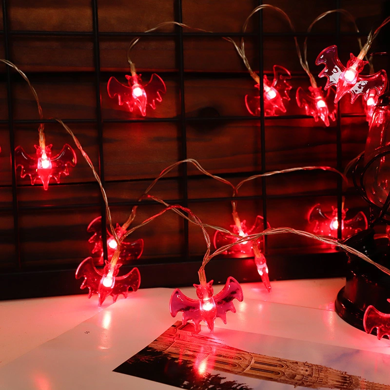 LED Halloween Kürbis String Lichter Batterie Lichter Spinne Fledermaus im Freien Dekoration Lichter Solar Lights