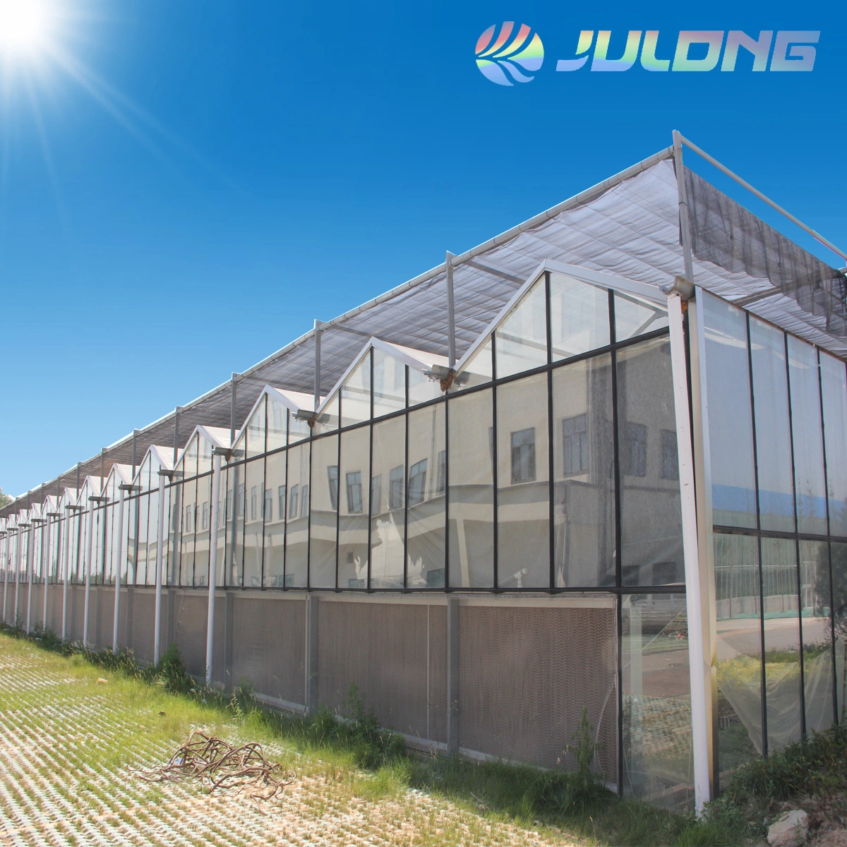 Double Layers Hollow Tempered Glass Greenhouse Used for Tomatoes/Strawberry/Vegetables/Flower/Seedlings