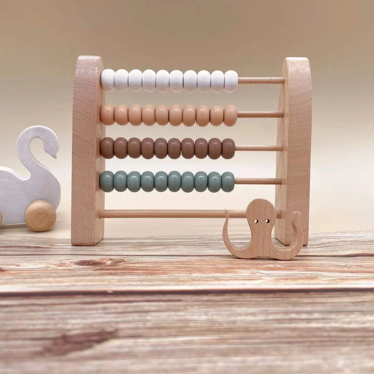 Wooden Bead Abacus Bead Counting Game Early Math Skill Developing