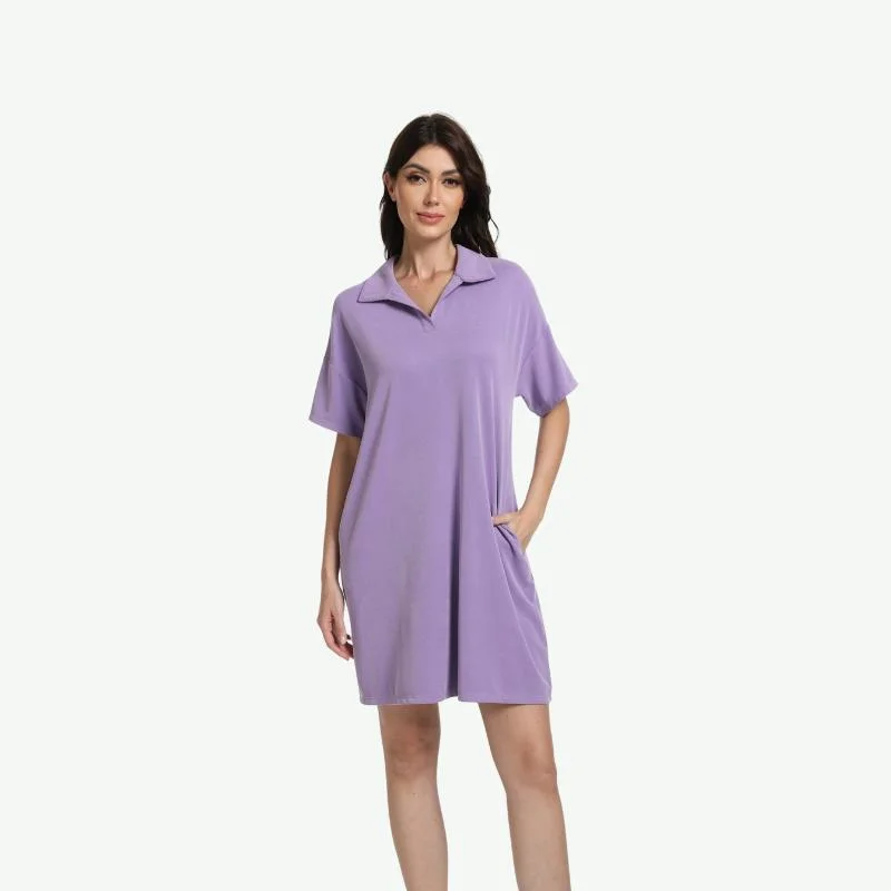 Elegante camisones de plumón a medida Mayorista/Proveedors ropa de dormir de manga corta para Mujeres