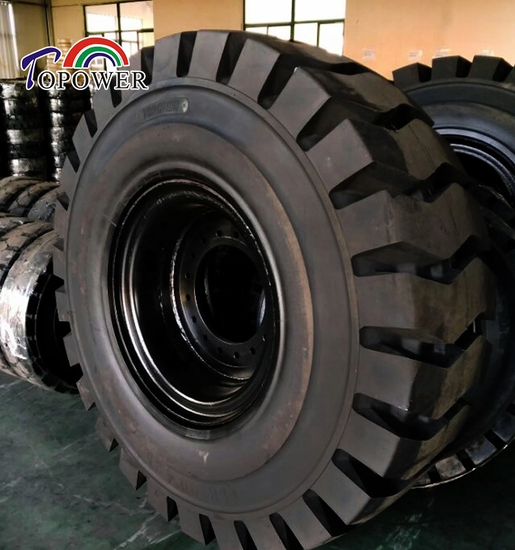 Solid Tubeless Wheel for Loader Gantry Crane Front Crane OTR Tire 23.5-25