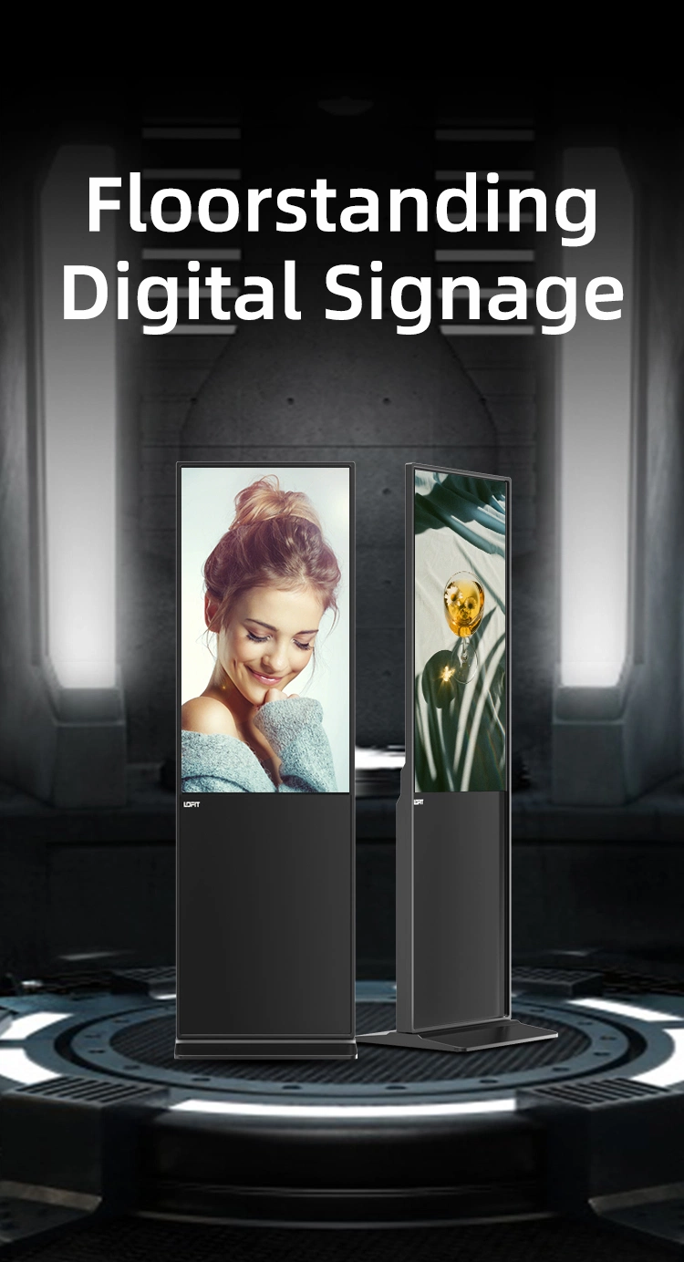 43 49 55 65 75 85 Inch Multi-Media LCD Touch Screen Digital Signage Kiosk Advertising Display