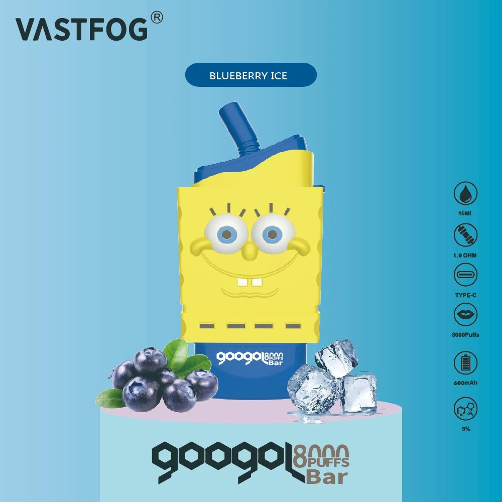 Vastfog Googol Bar 8000puffs einmal-Vape Mesh Coil 16ml 5%50mg Großhandel/Lieferantspreis auf Lager