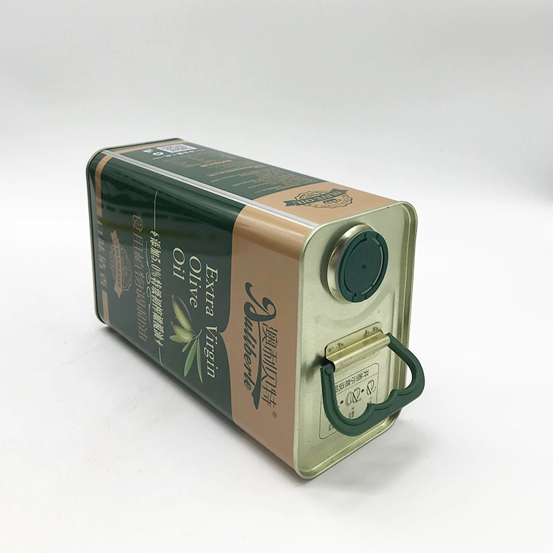 Custom Tinplate Extra Virgin 5 Lt Olive Oil Tin Cans