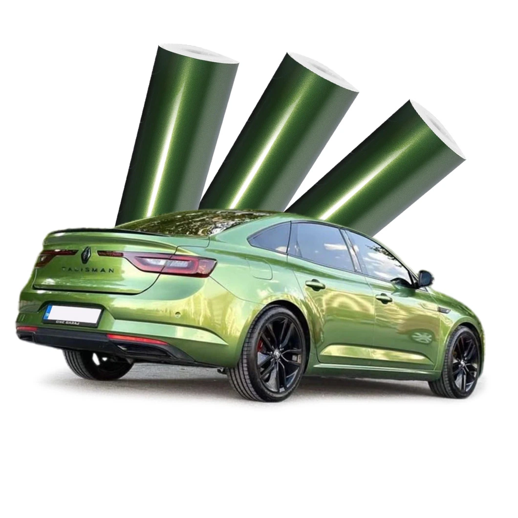 Beikaer Brand Air Bubble Free Olive Green Pet PVC Full Car Body Vinyl Wrapping Film