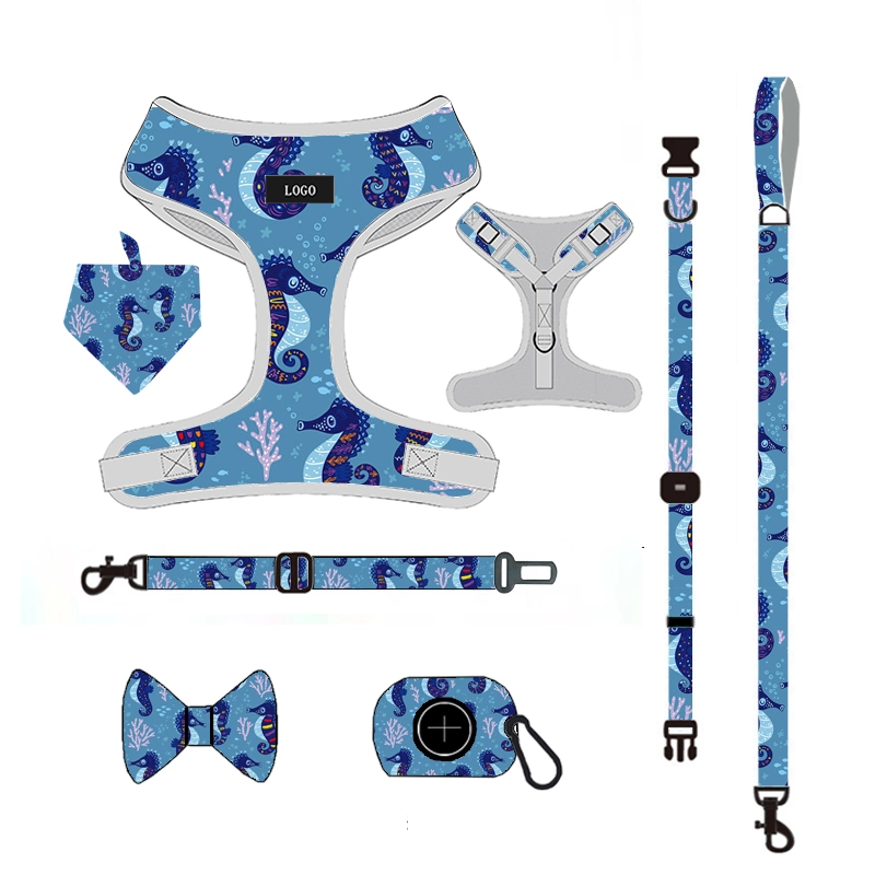 High quality/High cost performance  Pet Supplies Custom Print Dog Harness Belt and Leash Set Dog Accessories/Pet Accessory/Pet Supply//Pet Toypet Products/Nylon